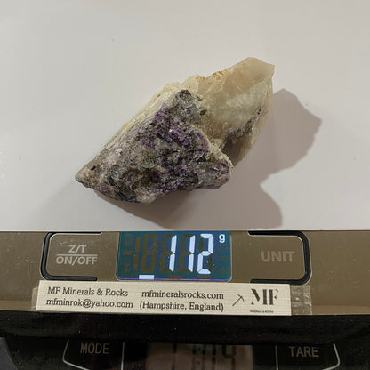 FLUORITE/QUARTZ/PYRITE ETC FROM TOUNFIT CAIDAT, MOROCCO 112g MF1329
