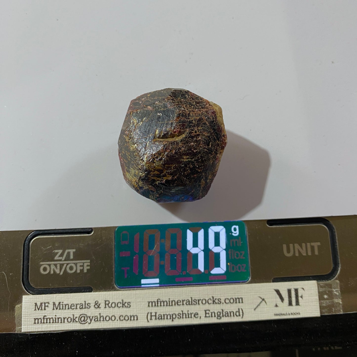 ALMANDINE GARNET CRYSTAL - SERROTE REDONDO, PARAIBA, BRAZIL 49g MF1306