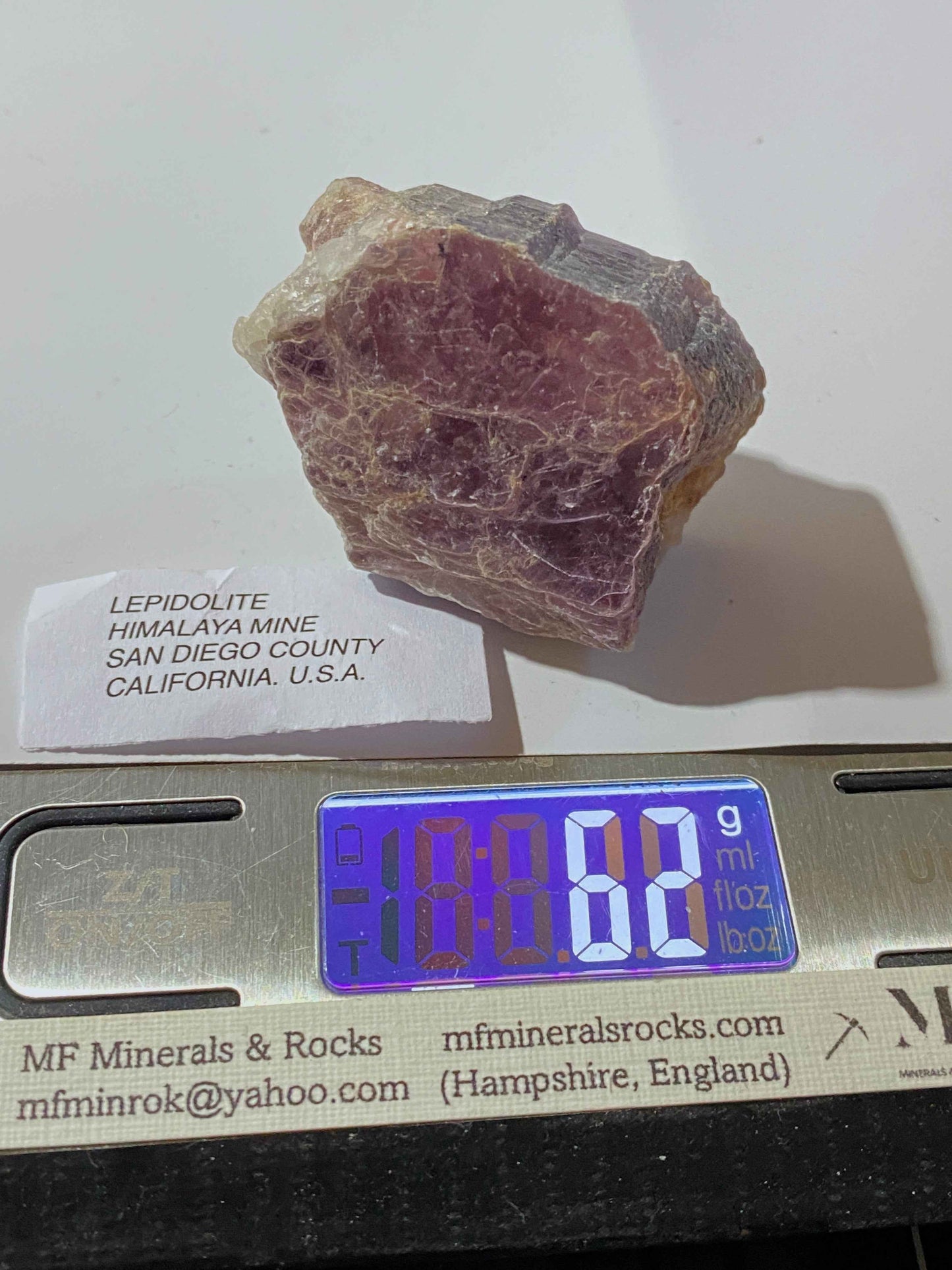 LEPIDOLITE : HIMALAYA MINE, SAN DIEGO COUNTY, CALIFORNIA, U.S.A. 62g MF4956