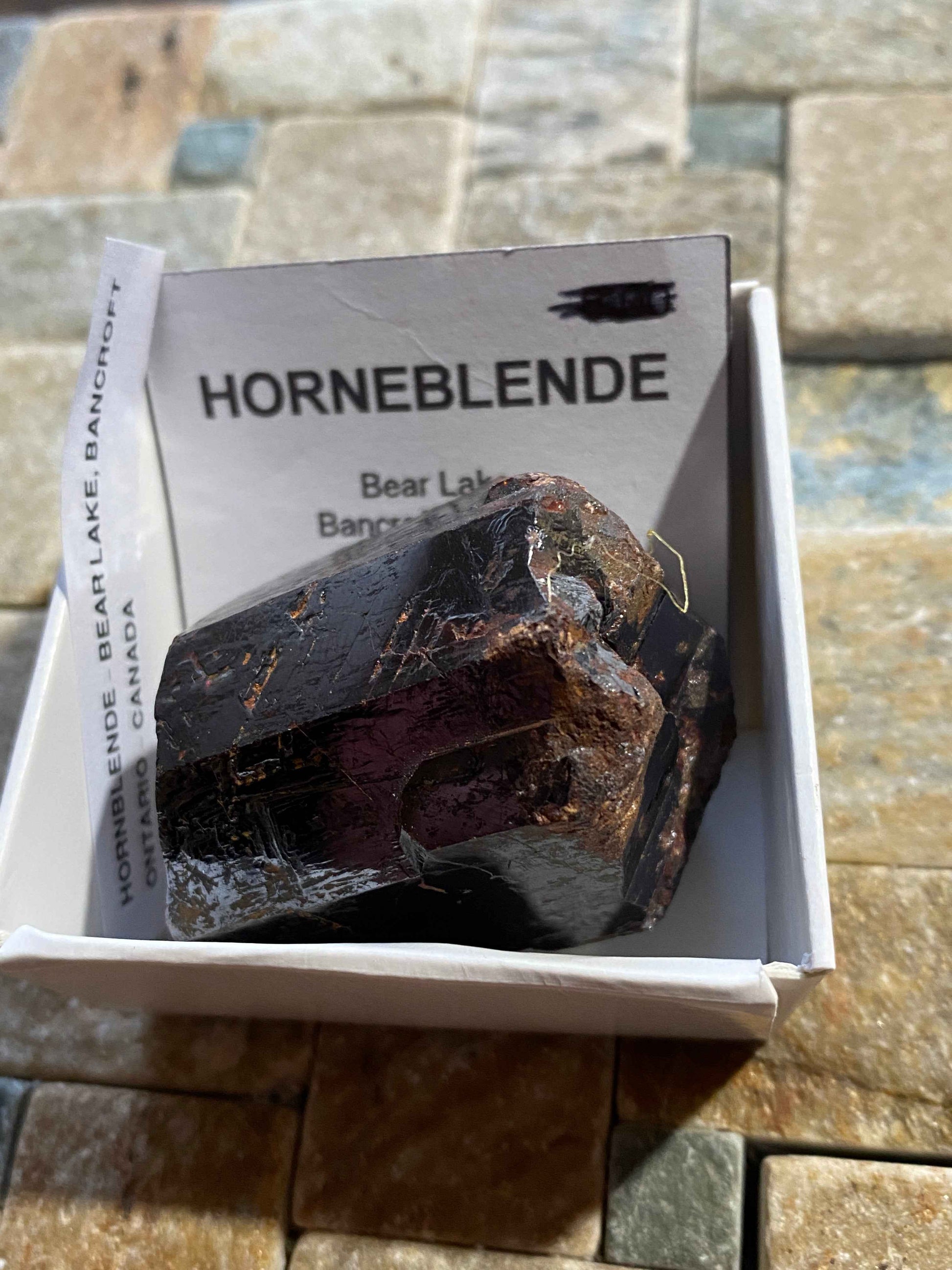 HORNBLENDE : BEAR LAKE, BANCROFT, ONTARIO, CANADA 106g MF4957