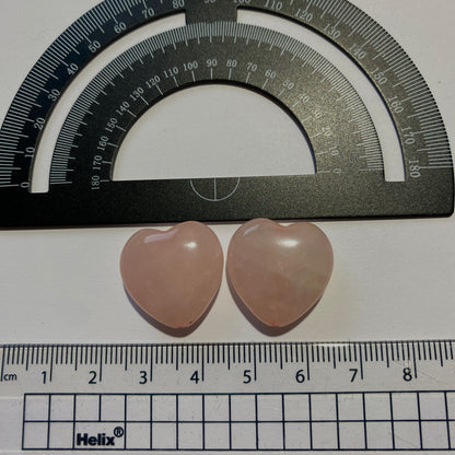 ROSE QUARTZ GEMSTONES x 2  - TAQUARAL, MINAS GERAIS, BRAZIL 48Ct. MFG5030