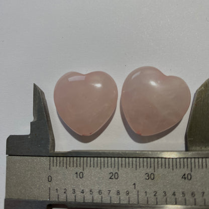 ROSE QUARTZ GEMSTONES x 2  - TAQUARAL, MINAS GERAIS, BRAZIL 48Ct. MFG5030