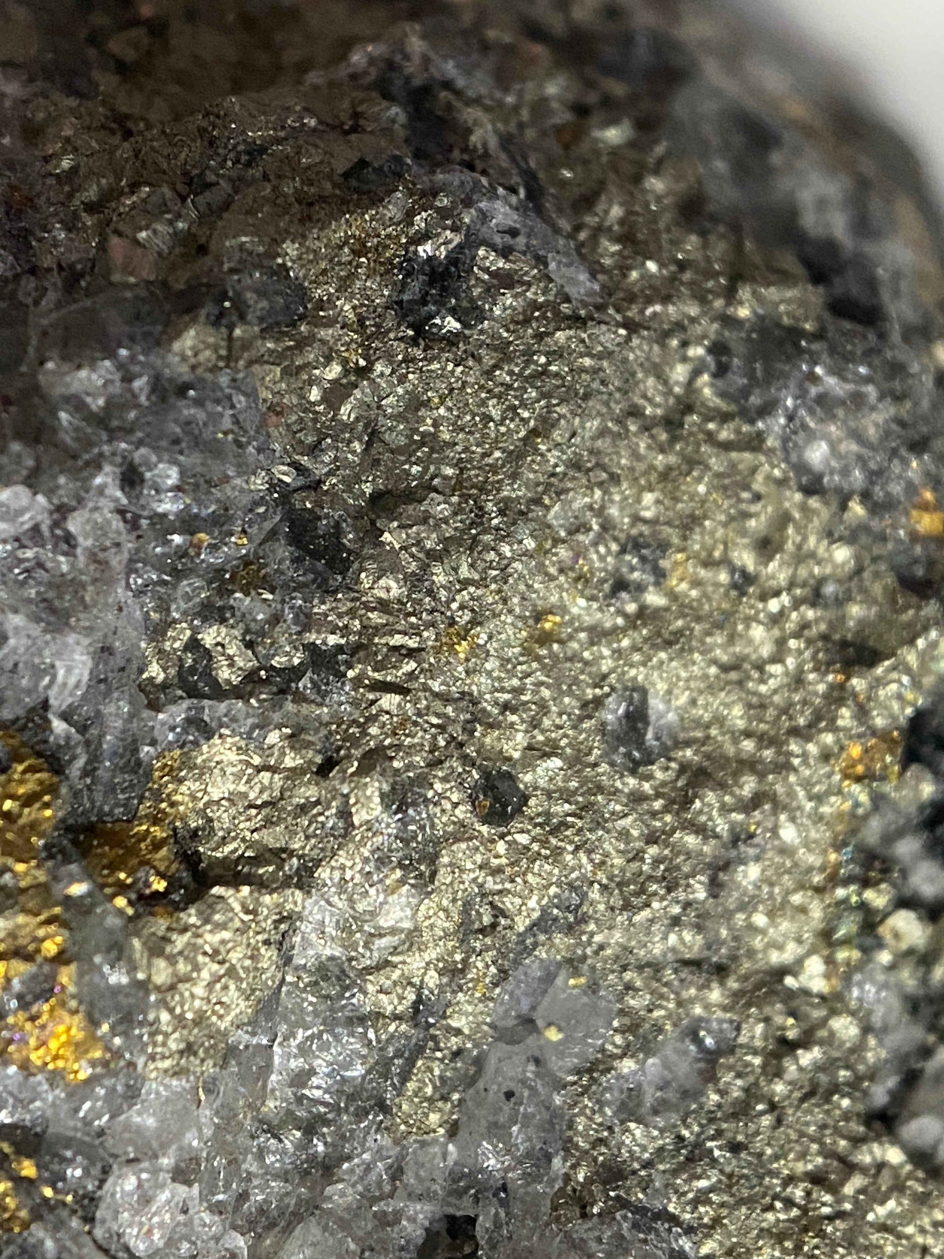 CHALCOPYRITE [ETC]: LEVANT MINE, TREWELLARD, ST JUST, CORNWALL  96g MF4958