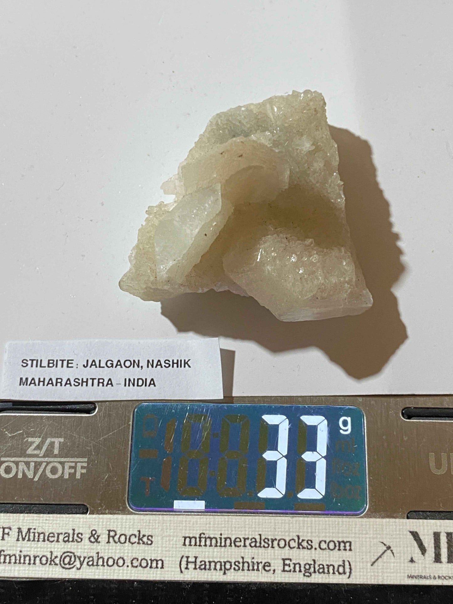 STILBITE : JALGAON, NASHIK, MAHARASHTRA, INDIA. 33g MF4959