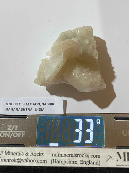 STILBITE : JALGAON, NASHIK, MAHARASHTRA, INDIA. 33g MF4959