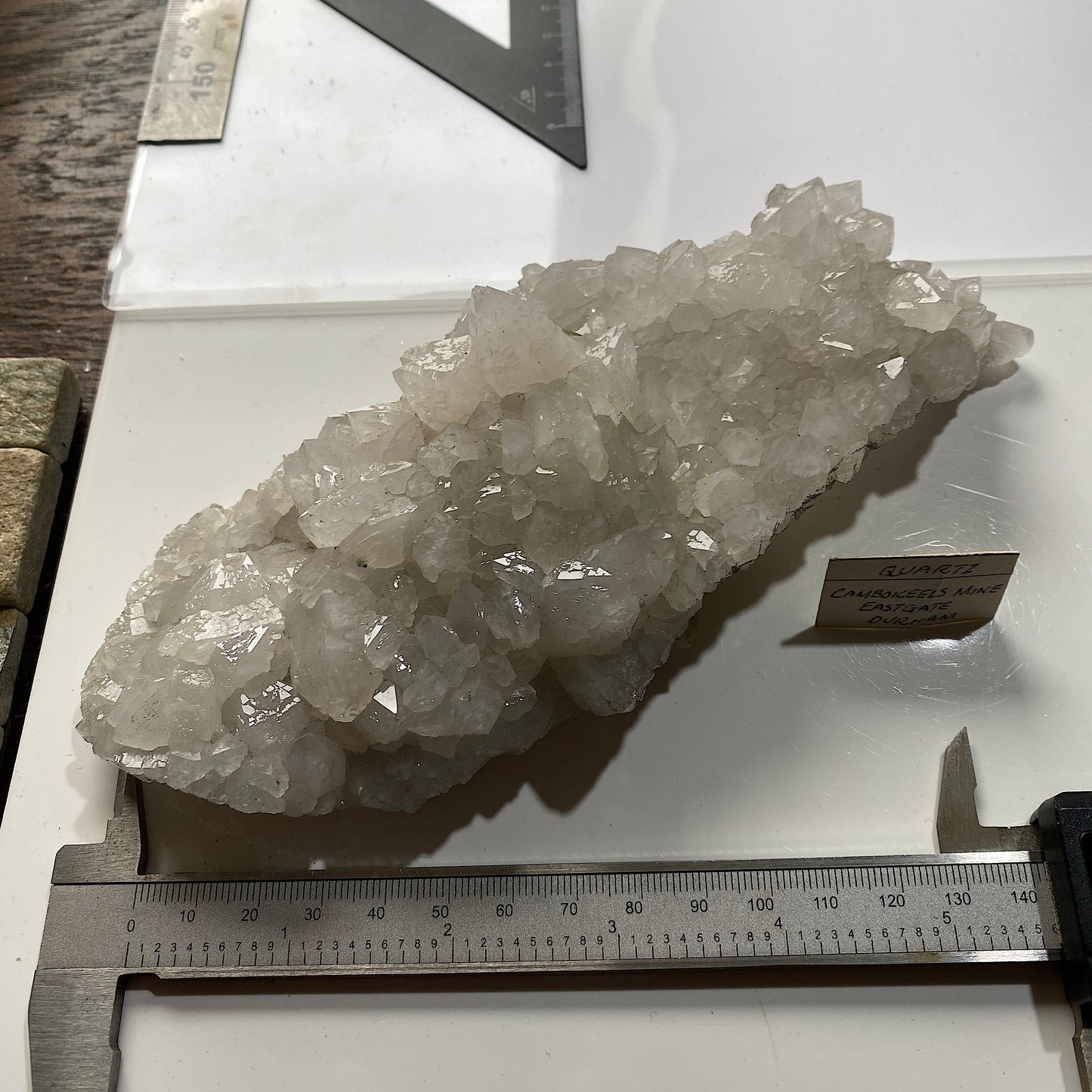 QUARTZ WITH FLUORITE ETC - CAMBOKEELS MINE, WEARDALE, CO DURHAM, ENGLAND 424g MF1364