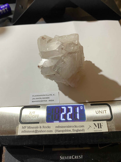 FLUORAPOPHYLLITE (K) : JALGAON, NASHIK, MAHARASHTRA, INDIA. 221g MF4960