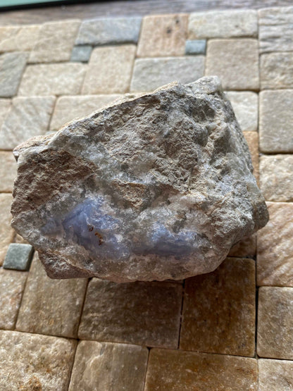 BLUE CHALCEDONY IN MATRIX : YSTERPUTZ MINE, ILKARAS REGION, NAMIBIA 316g. MF4962