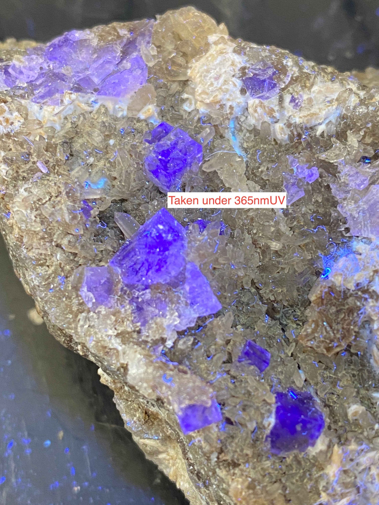 FLUORITE IN DRUZY QUARTZ : BLANCHARD MINE, BINGHAM, NEW MEXICO, U.S.A. 174g MF4963