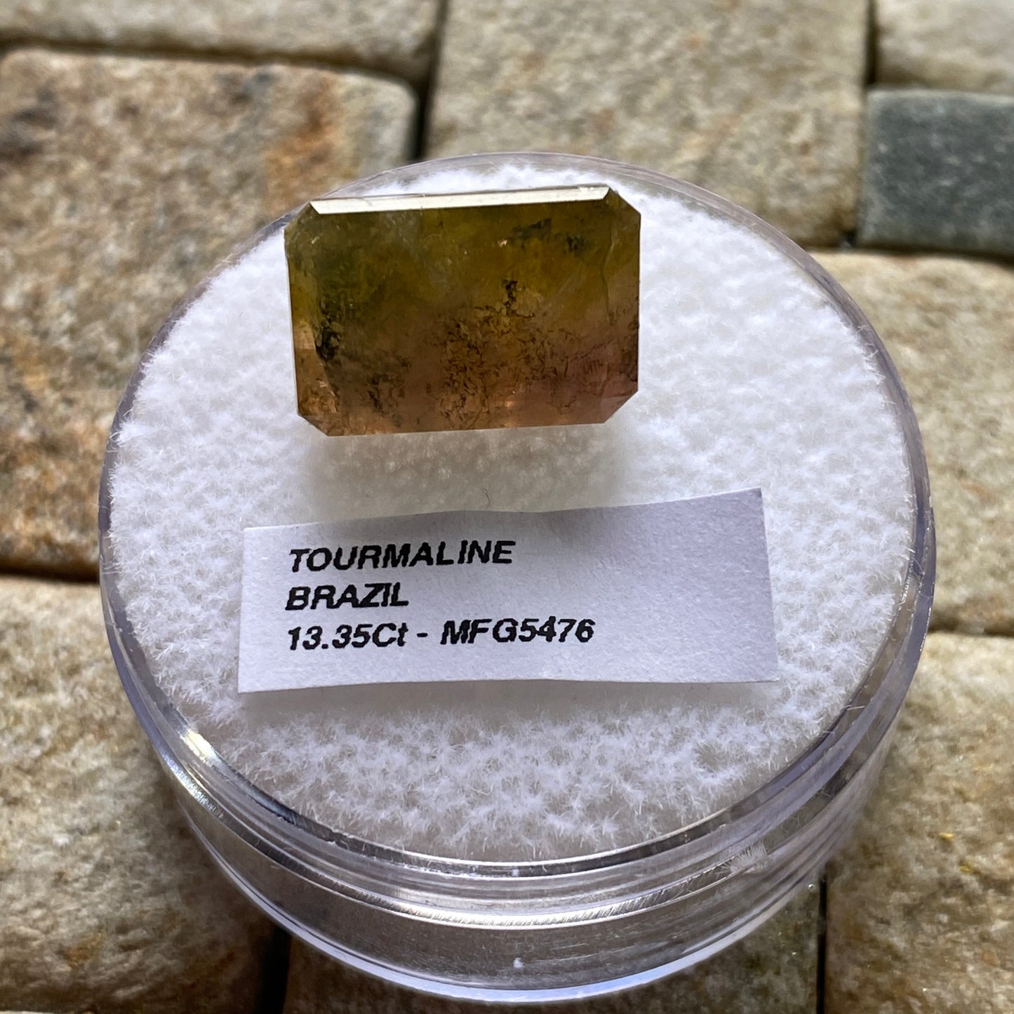 TOURMALINE NATURAL GEMSTONE  - MINAS GERAIS, BRAZIL. 13.35Ct MFG5476