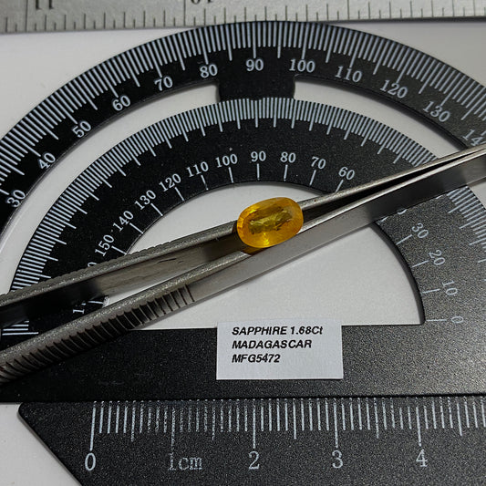 SAPPHIRE CORUNDUM NATURAL GEMSTONE - ZAZAFOTSY, MADAGASCAR. 1.68Ct MFG5472