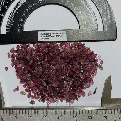 RUBELLITE TOURMALINE FRAGMENTS - JONAS MINE, MINAS GERAIS, BRAZIL 50Ct MFG5466