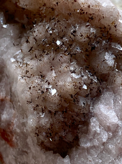 CALCITE/QUARTZ WITH GOETHITE : DULCOTE QUARRY, MENDIP HILLS, SOMERSET, ENGLAND 53g MF4970