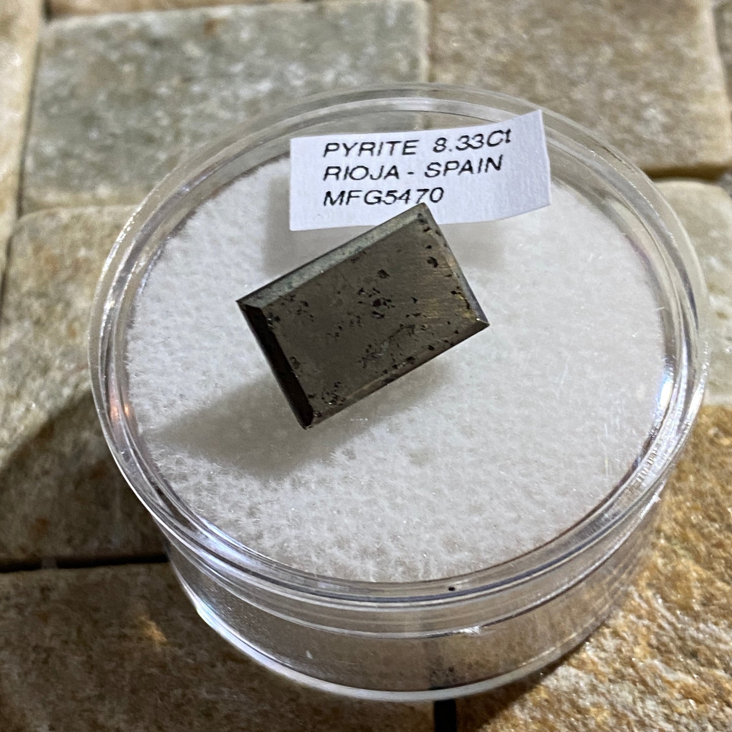 PYRITE UNUSUAL NATURAL GEMSTONE - NAVAJUN, RIOJA, SPAIN. 8.33Ct. MFG5470