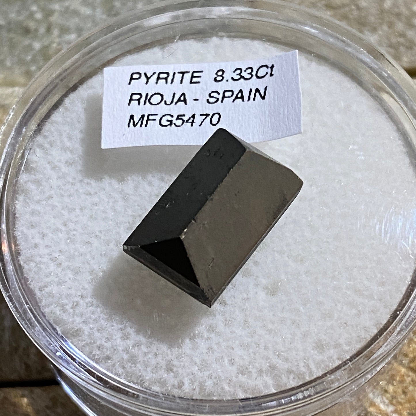 PYRITE UNUSUAL NATURAL GEMSTONE - NAVAJUN, RIOJA, SPAIN. 8.33Ct. MFG5470