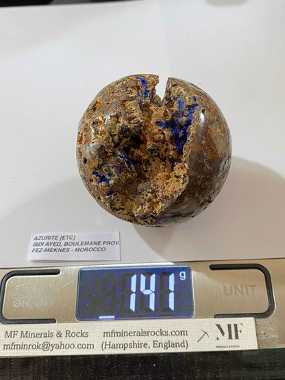 AZURITE [ETC] : SIDI AYED, BOULEMANE, FEZ-MEKNES, MOROCCO 141g. MF4972