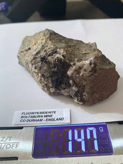 FLUORITE WITH SIDERITE : BOLTSBURN MINE, STANHOPE, CO DURHAM, ENGLAND 147g MF4975