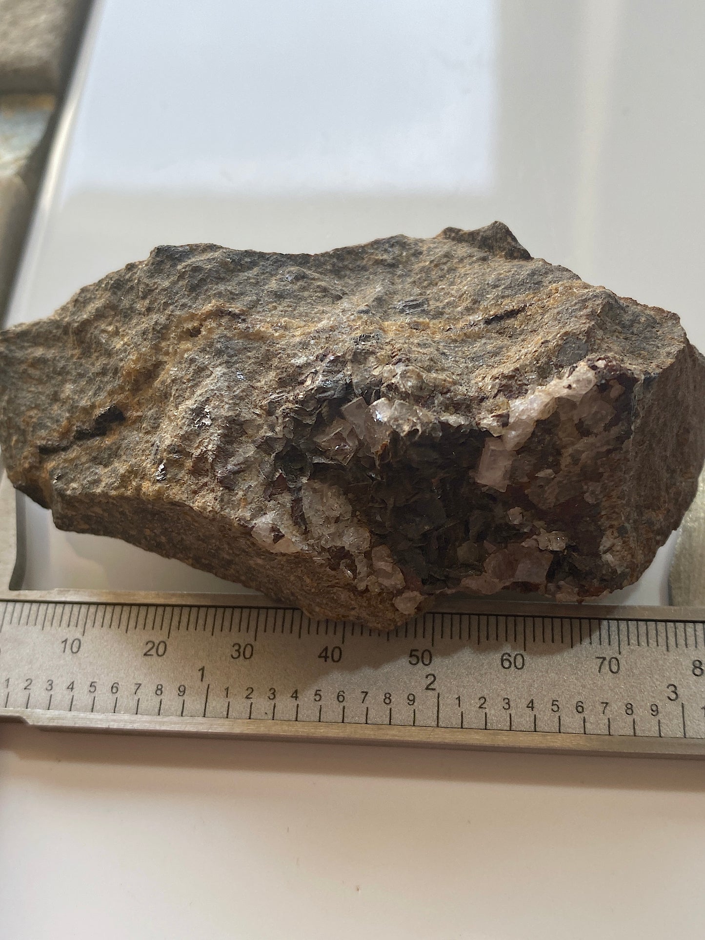 FLUORITE WITH SIDERITE : BOLTSBURN MINE, STANHOPE, CO DURHAM, ENGLAND 147g MF4975