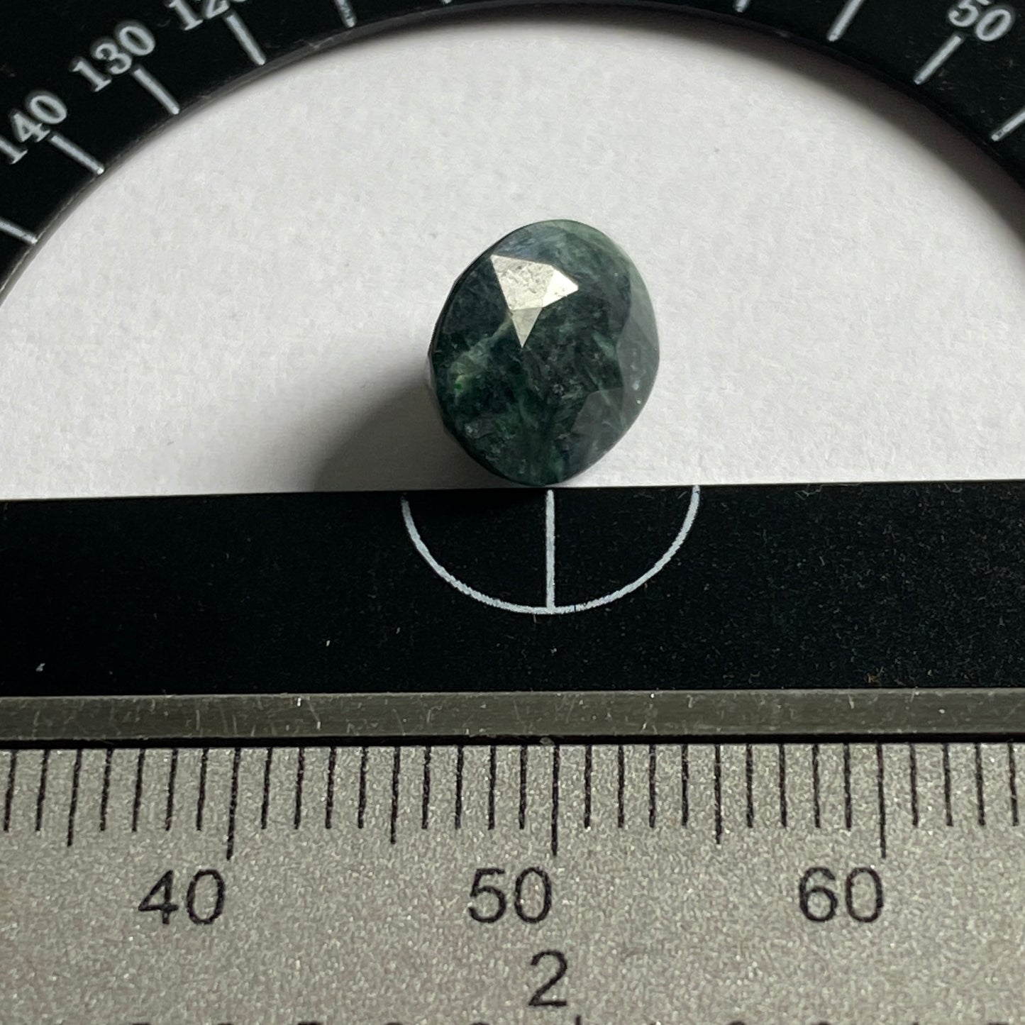 CHLOROMELANITE JADEITE GEMSTONE - HPAKAN, BURMA [MYANMAR] 2.92Ct. MFG2042