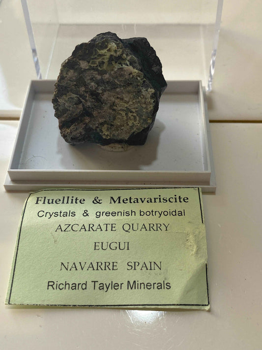 FLUELLITE WITH METAVARISCITE:  AZCARATE QRY., EUGUI, NAVARRE, SPAIN  19g MF4977
