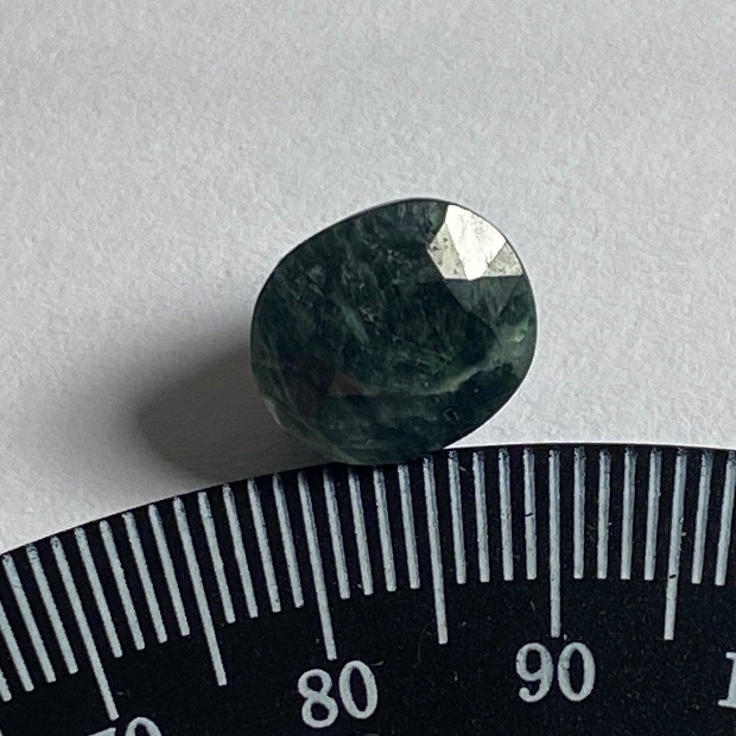 CHLOROMELANITE JADEITE GEMSTONE - HPAKAN, BURMA [MYANMAR] 2.92Ct. MFG2042