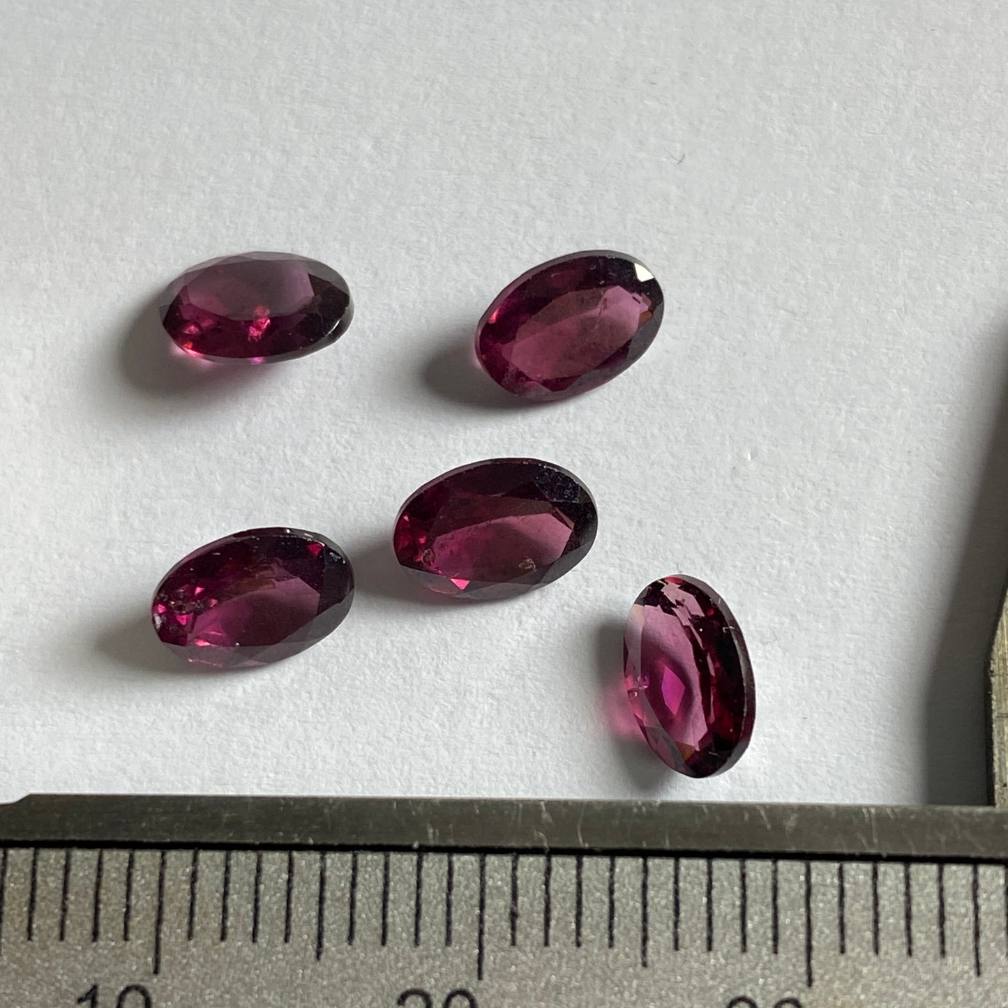 RUBELLITE TOURMALINE GEMSTONES x 5 - JONAS MINE, MINAS GERAIS, BRAZIL 4.35Ct MFG5044