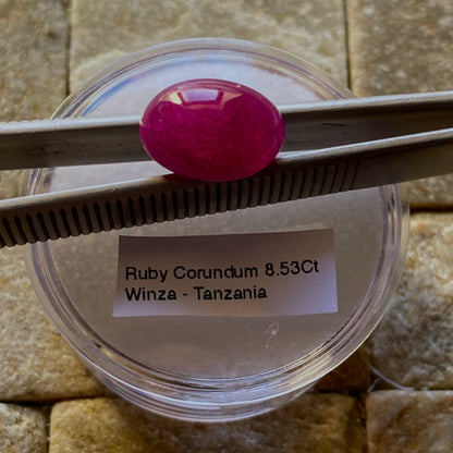 RUBY CORUNDUM NATURAL GEMSTONE - WINZA, TANZANIA. 8.53Ct MFG1620