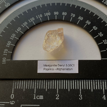 MORGANITE BERYL ROUGH NATURAL GEMSTONE - PAPROK, AFGHANISTAN 5.39Ct MFG1891