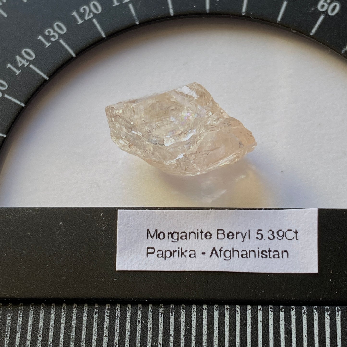 MORGANITE BERYL ROUGH NATURAL GEMSTONE - PAPROK, AFGHANISTAN 5.39Ct MFG1891