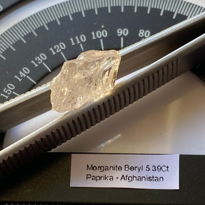 MORGANITE BERYL ROUGH NATURAL GEMSTONE - PAPROK, AFGHANISTAN 5.39Ct MFG1891
