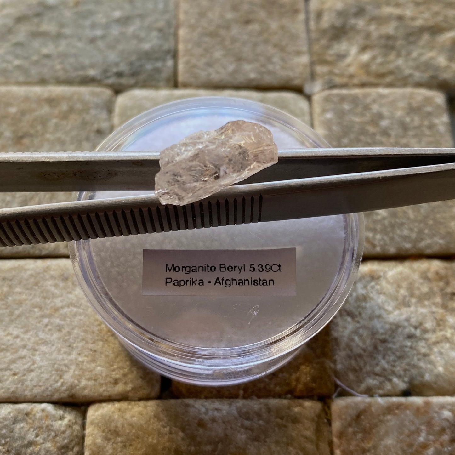 MORGANITE BERYL ROUGH NATURAL GEMSTONE - PAPROK, AFGHANISTAN 5.39Ct MFG1891