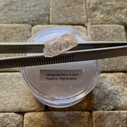 MORGANITE BERYL ROUGH NATURAL GEMSTONE - PAPROK, AFGHANISTAN 5.39Ct MFG1891