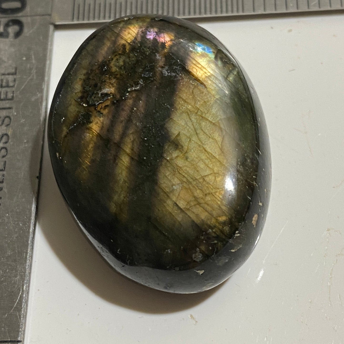 LABRADORITE GEMSTONE - LAURENTRIDES, QUEBEC, CANADA  LARGE 29g [145Ct] MFG5048S