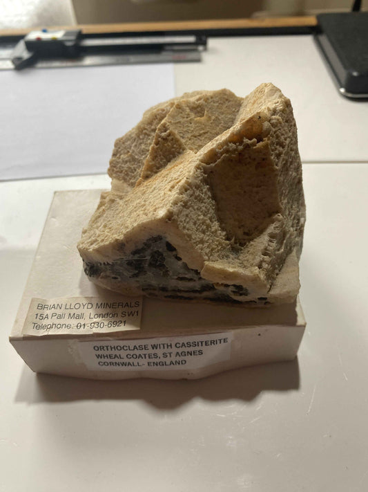 ORTHOCLASE FELDSPAR : WHEAL COATES, ST AGNES, CORNWALL, ENGLAND 458g MF5001