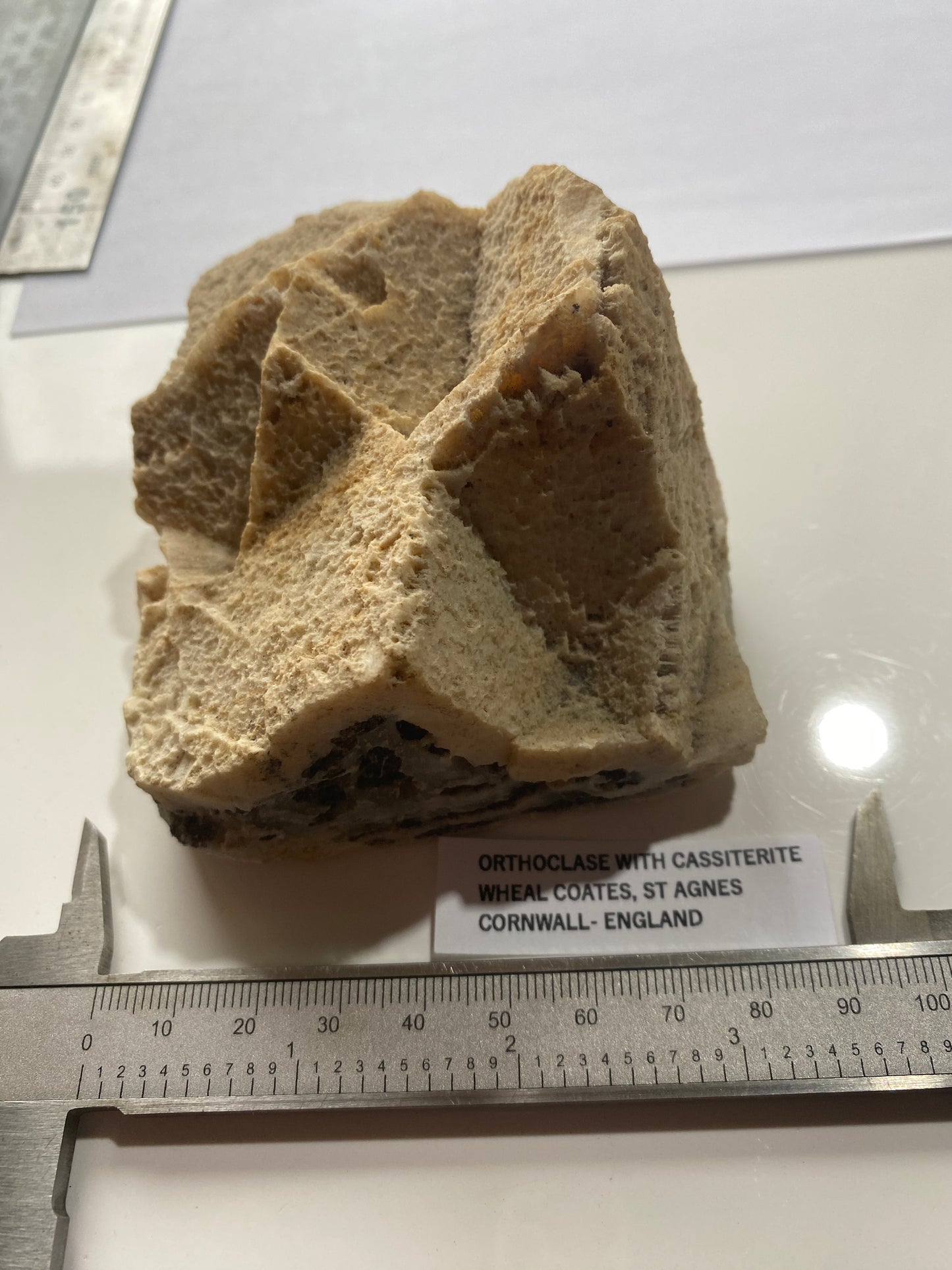 ORTHOCLASE FELDSPAR : WHEAL COATES, ST AGNES, CORNWALL, ENGLAND 458g MF5001