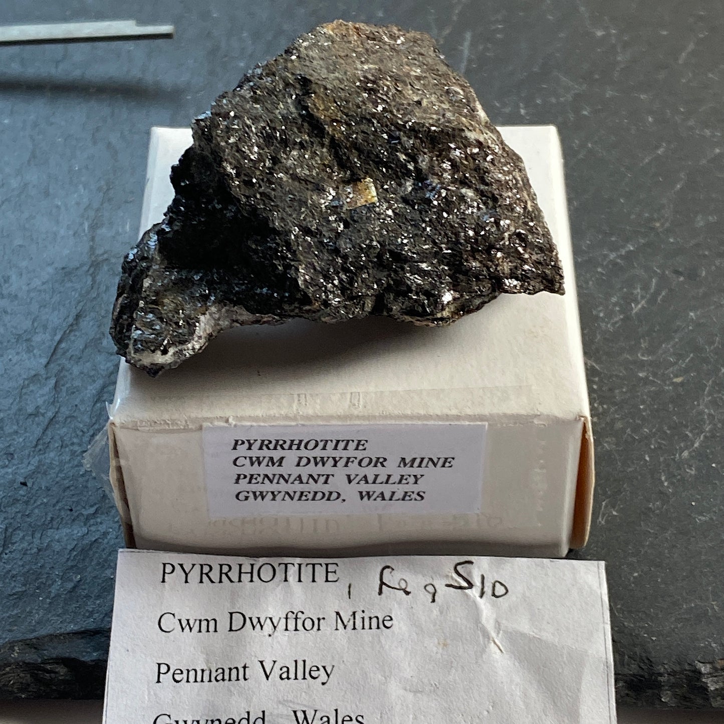 PYRRHOTITE [ETC] FROM CWM DWYFOR MINE, PENNANT VALLEY, WALES 52g MF1771