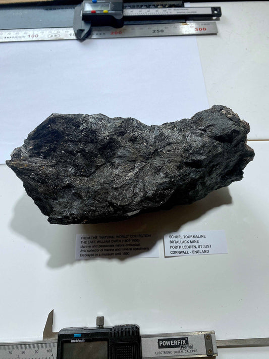 SCHORL TOURMALINE : BOTALLACK MINE, ST JUST, CORNWALL, ENGLAND 1541g MF5002