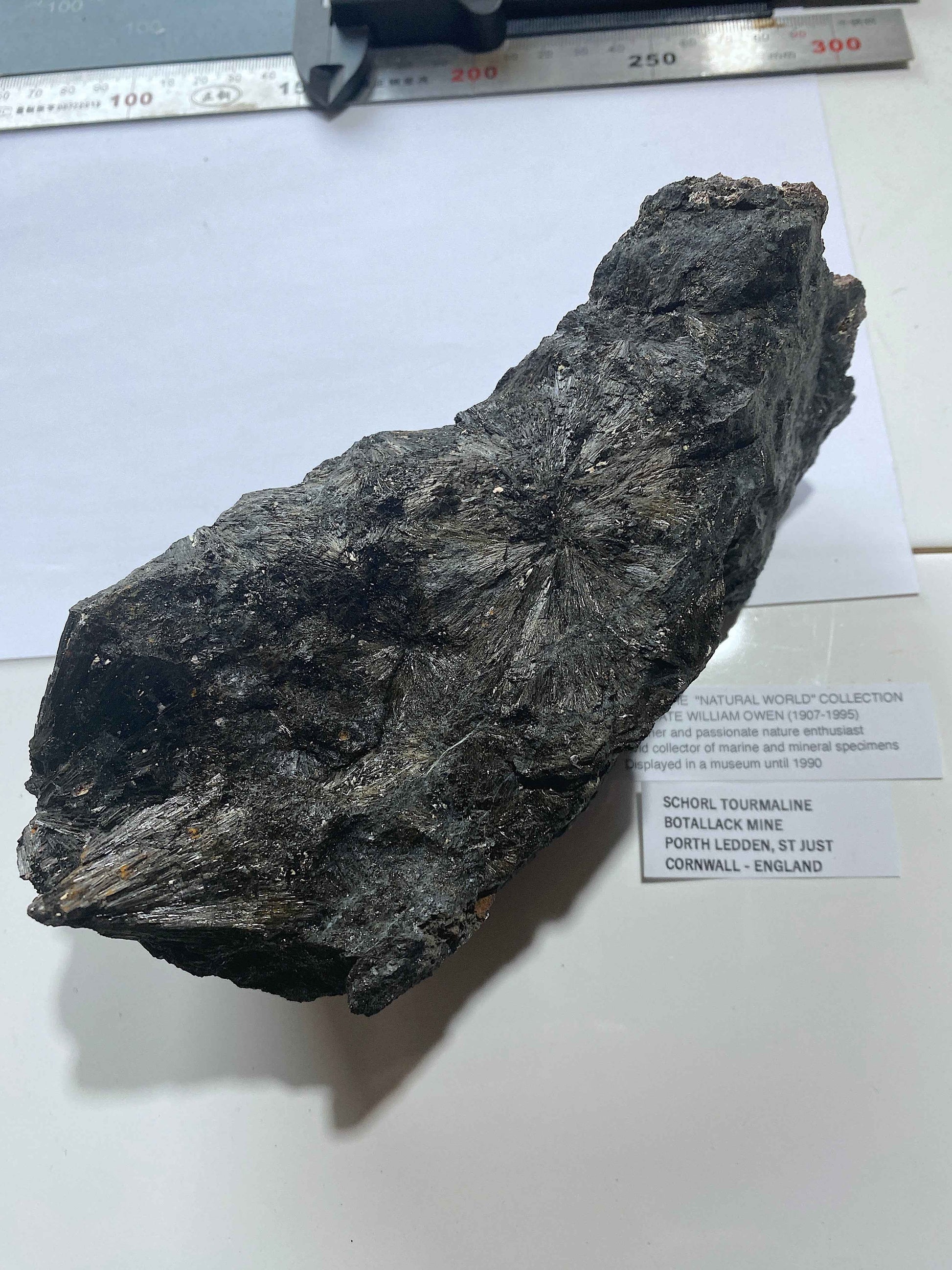 SCHORL TOURMALINE : BOTALLACK MINE, ST JUST, CORNWALL, ENGLAND 1541g MF5002