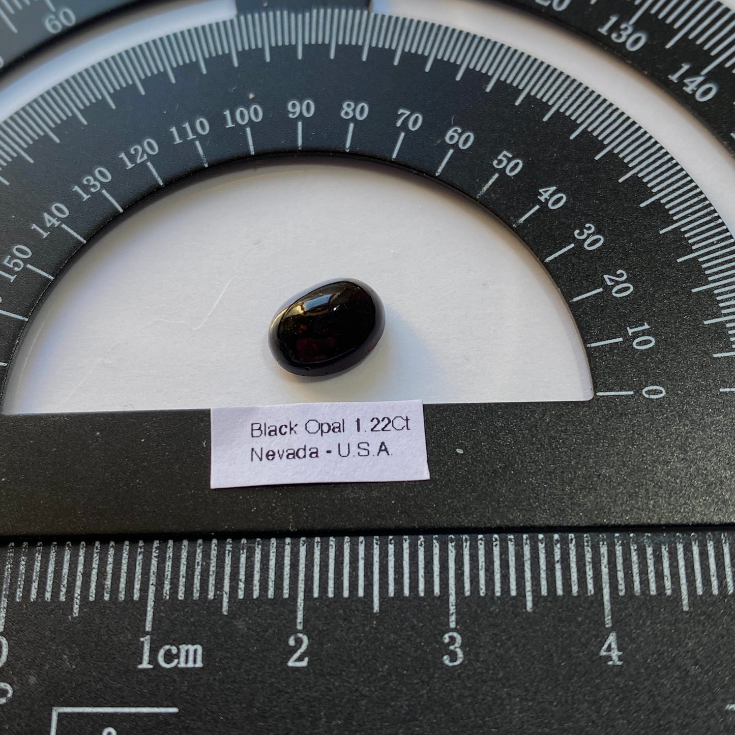 BLACK OPAL NATURAL GEMSTONE - VIRGIN VALLEY, NEVADA, U.S.A. 1.22Ct MFG1872