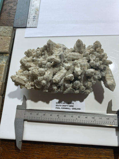 QUARTZ WITH PYRITE : SOUTH CROFTY MINE, POOL, CORNWALL, ENGLAND 603g MF5004