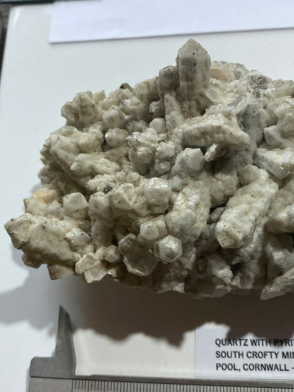 QUARTZ WITH PYRITE : SOUTH CROFTY MINE, POOL, CORNWALL, ENGLAND 603g MF5004
