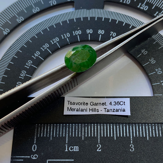 TSAVORITE GARNET NATURAL RARE GEMSTONE - MERELANI HILLS, TANZANIA 4.36Ct MFG1892