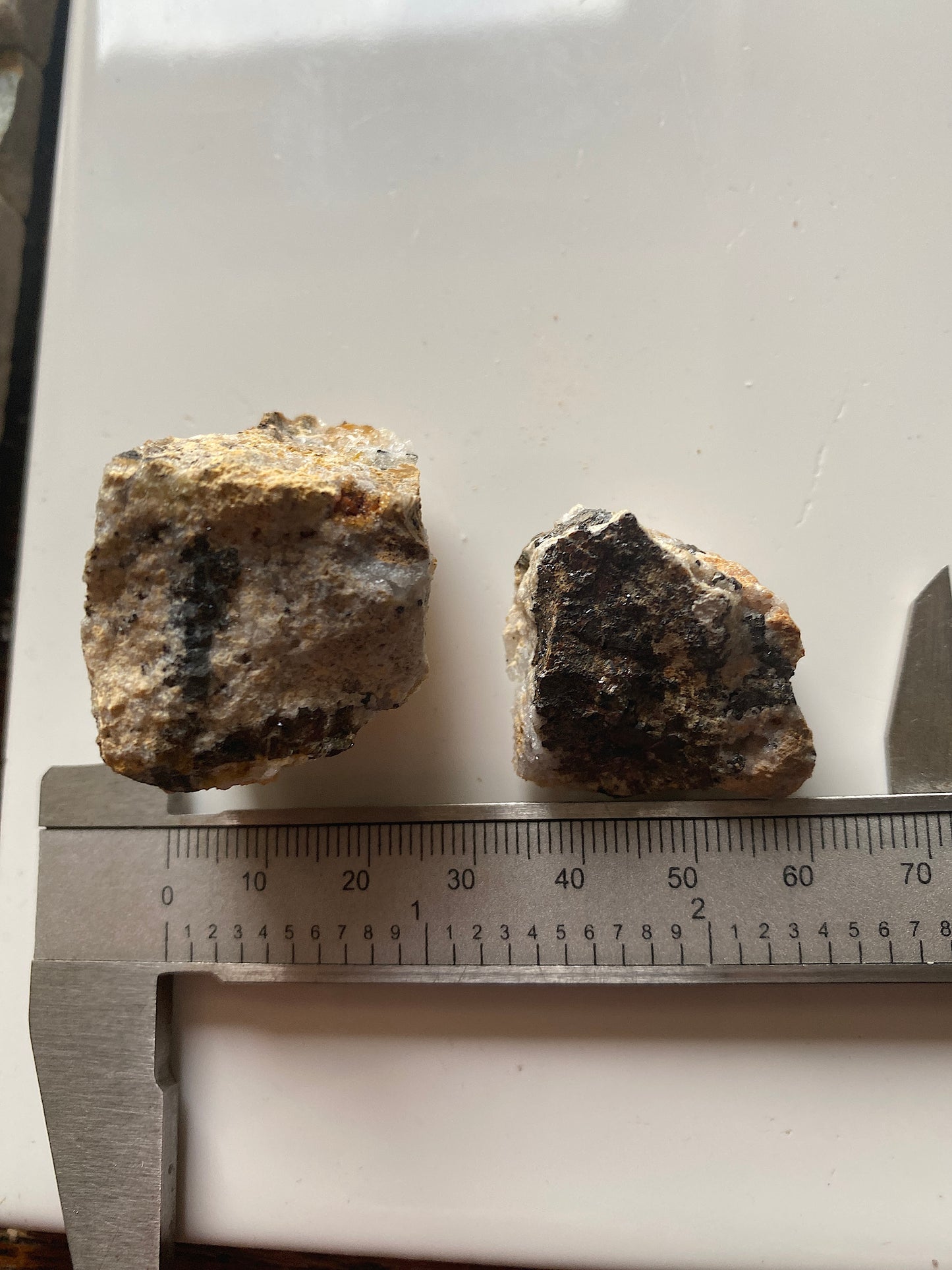 HEMIMORPHITE  x 2 : CWMYSTWYTH MINE, CEREDIGION, WALES. 47g MF4983