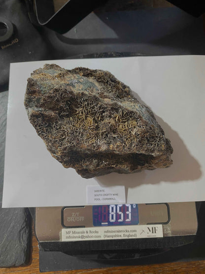 SIDERITE [ETC] : SOUTH CROFTYBMINE, POOL, CORNWALL, ENGALND 853g MF5005