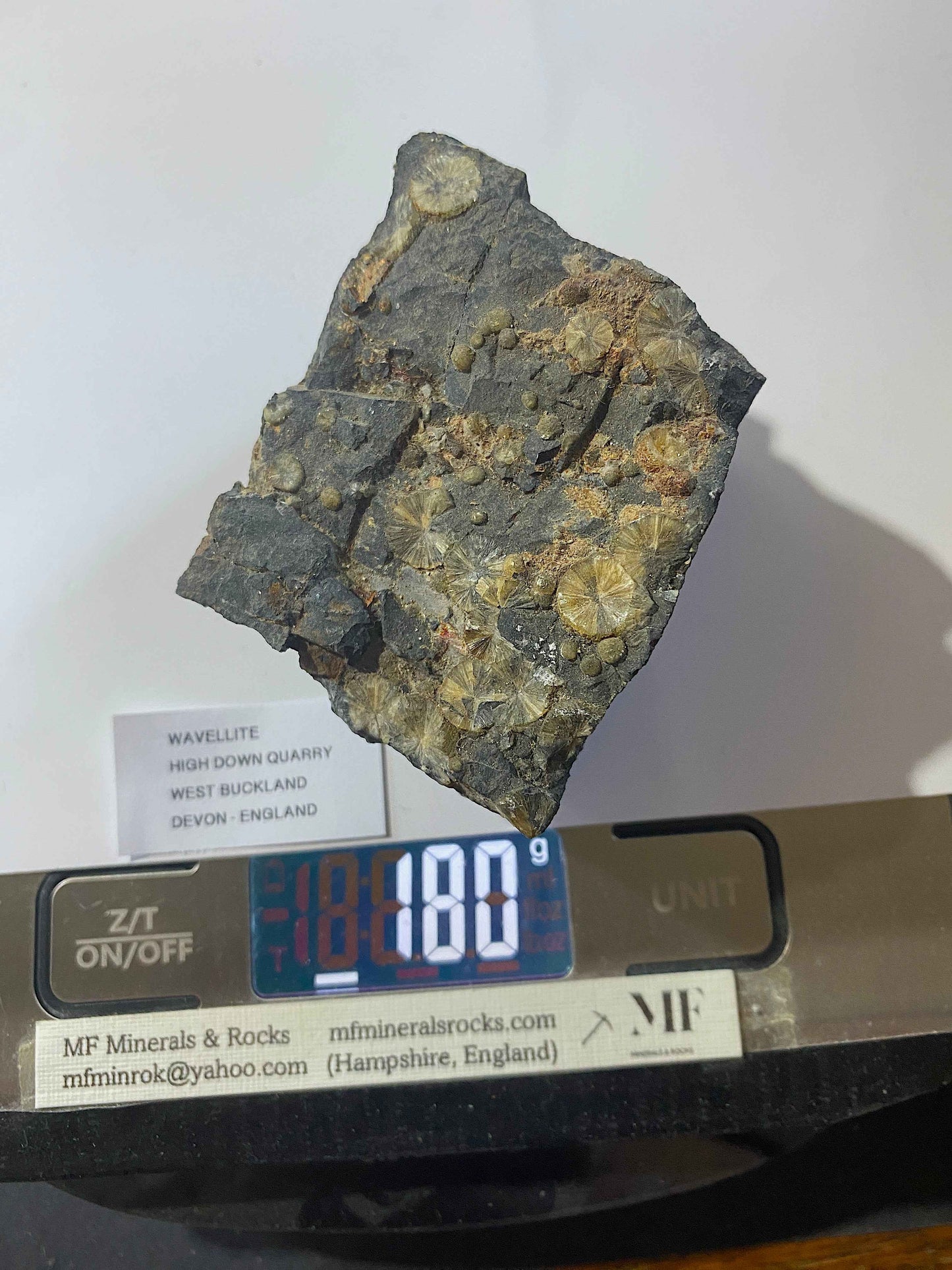 WAVELLITE : HIGH DOWN QUARRY, WEST BUCKLAND, DEVON, ENGLAND 180g MF5006