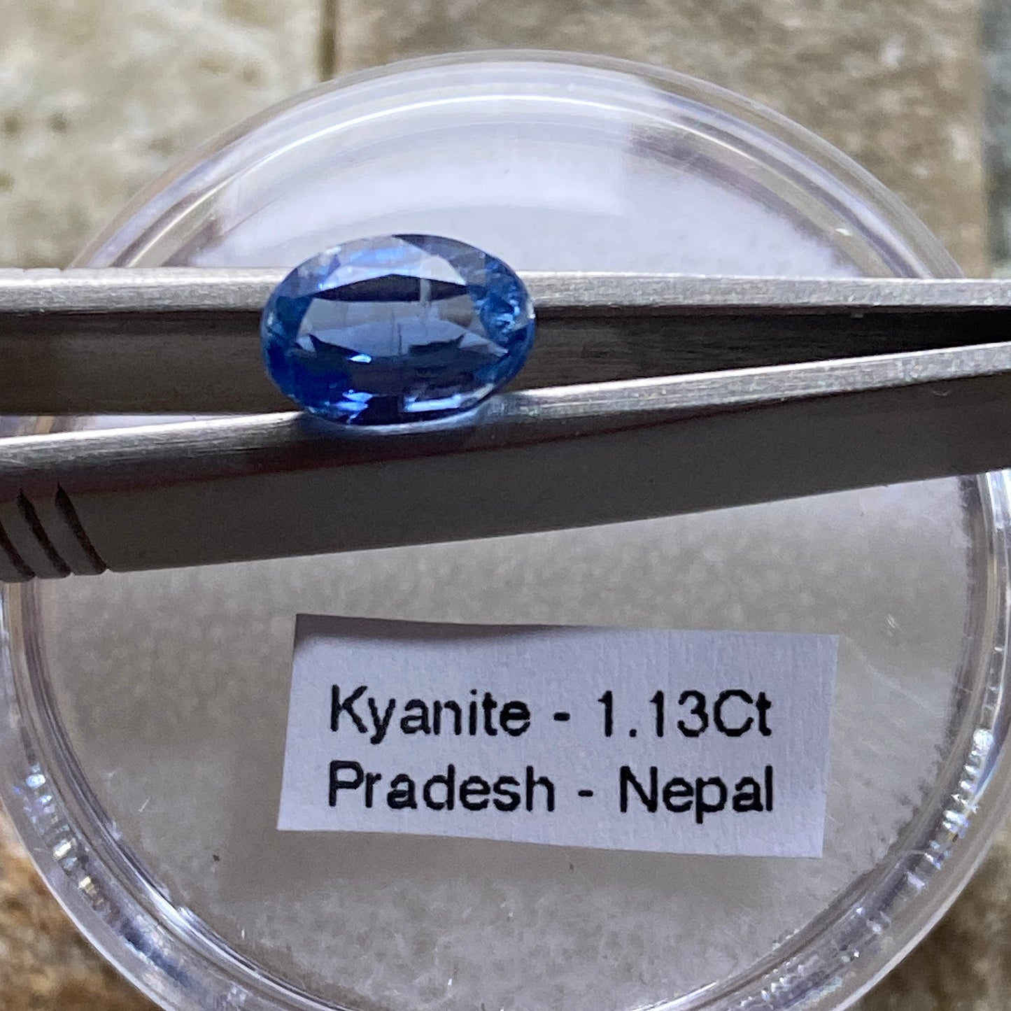 KYANITE RARE NATURAL GEMSTONE - KALI GANDAKI GORGE, PRADESH, NEPAL 1.31Ct MFG1941