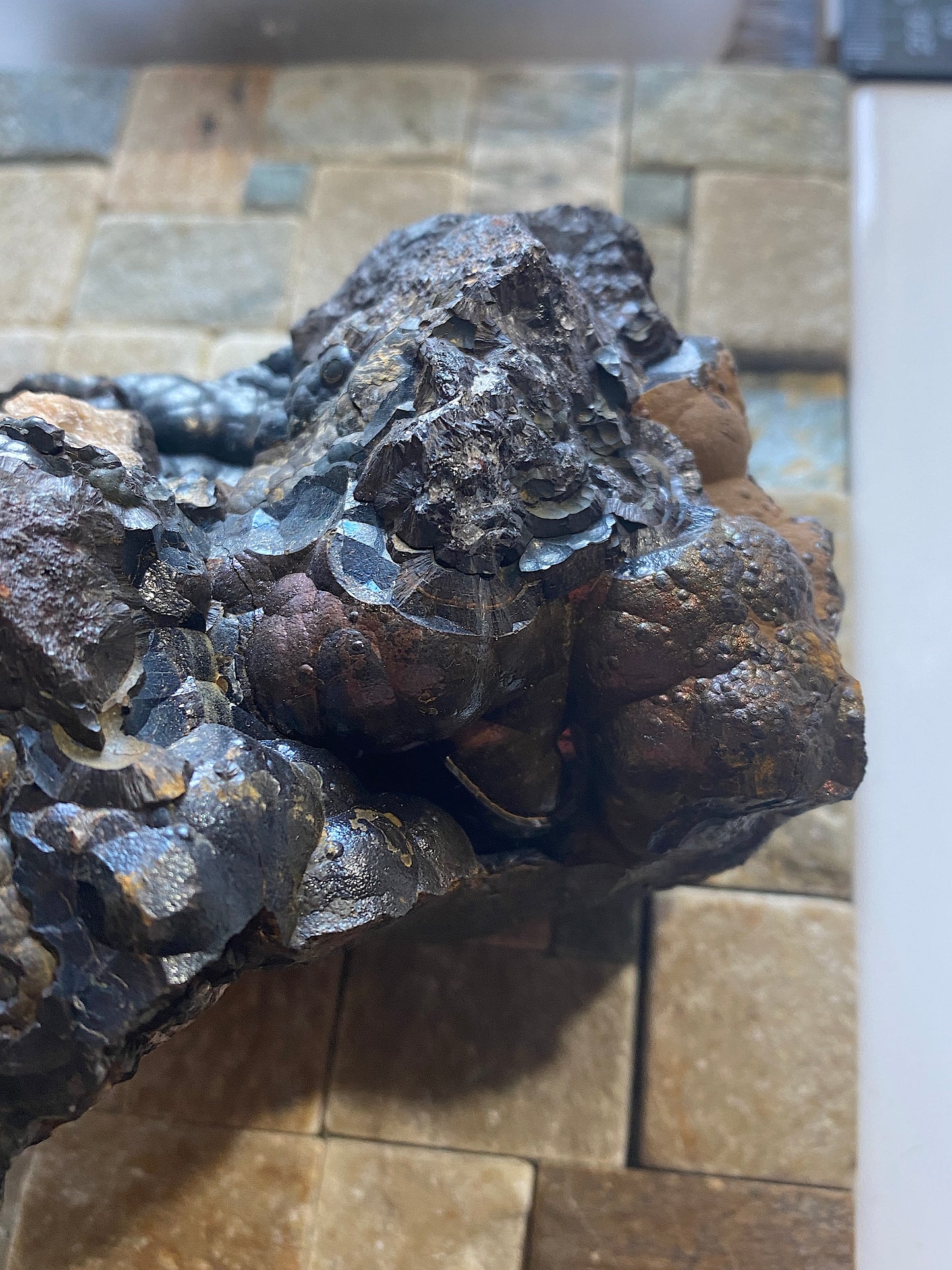 GOETHITE : BEAUTIFUL LAGE SPECIMEN - WHEAL OWLES, ST JUST CORNWALL. 935g MF5008