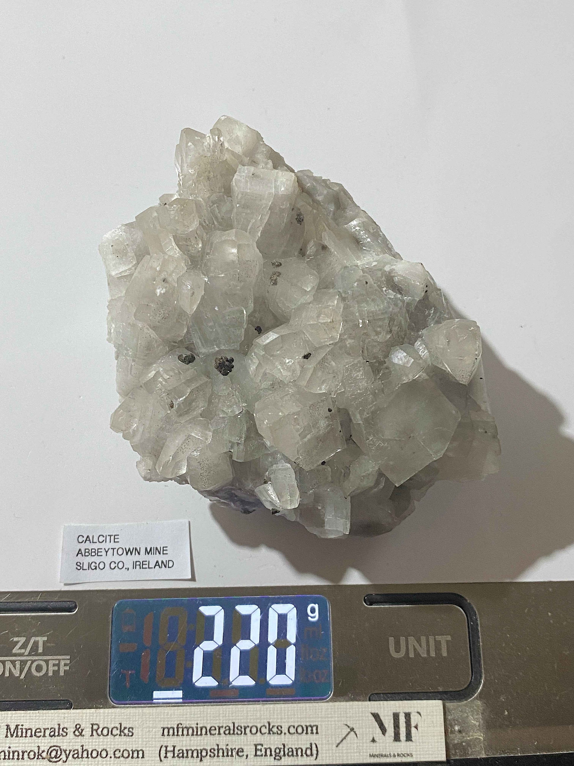 CALCITE : ABBEYTOWN MINE, BALLYSADARE, SLIGO COUNTY, IRELAND  220g MF4988