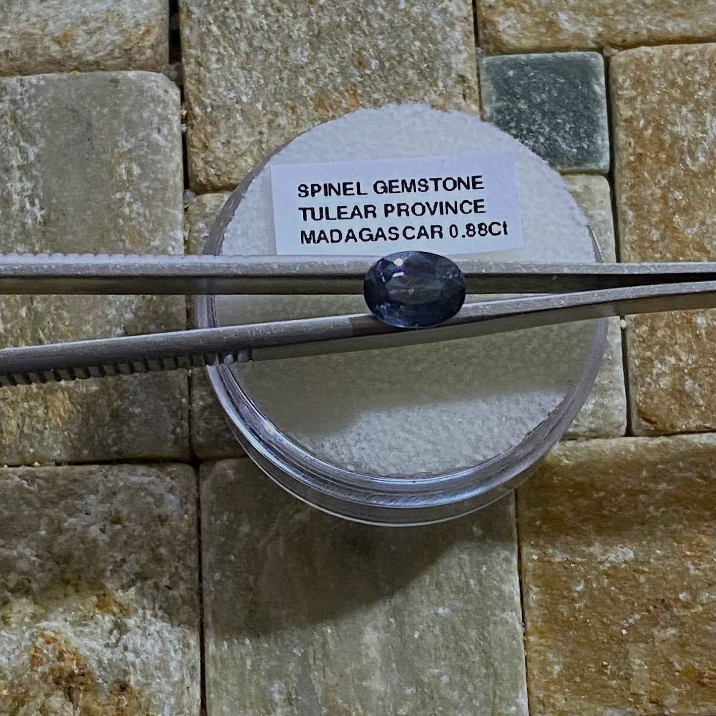 BLUE SPINEL RARE  NATURAL GEMSTONE - TULEAR, MADAGASCAR 0.88Ct MFG1589