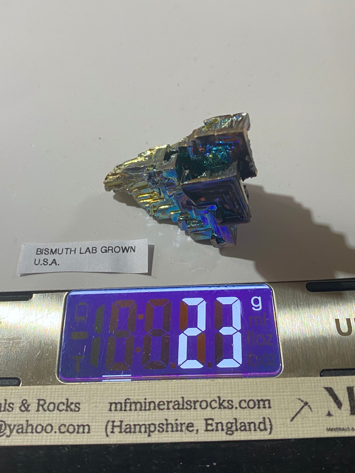 BISMUTH : LABORATORY GROWN IN THE U.S.A.  23g MF4989